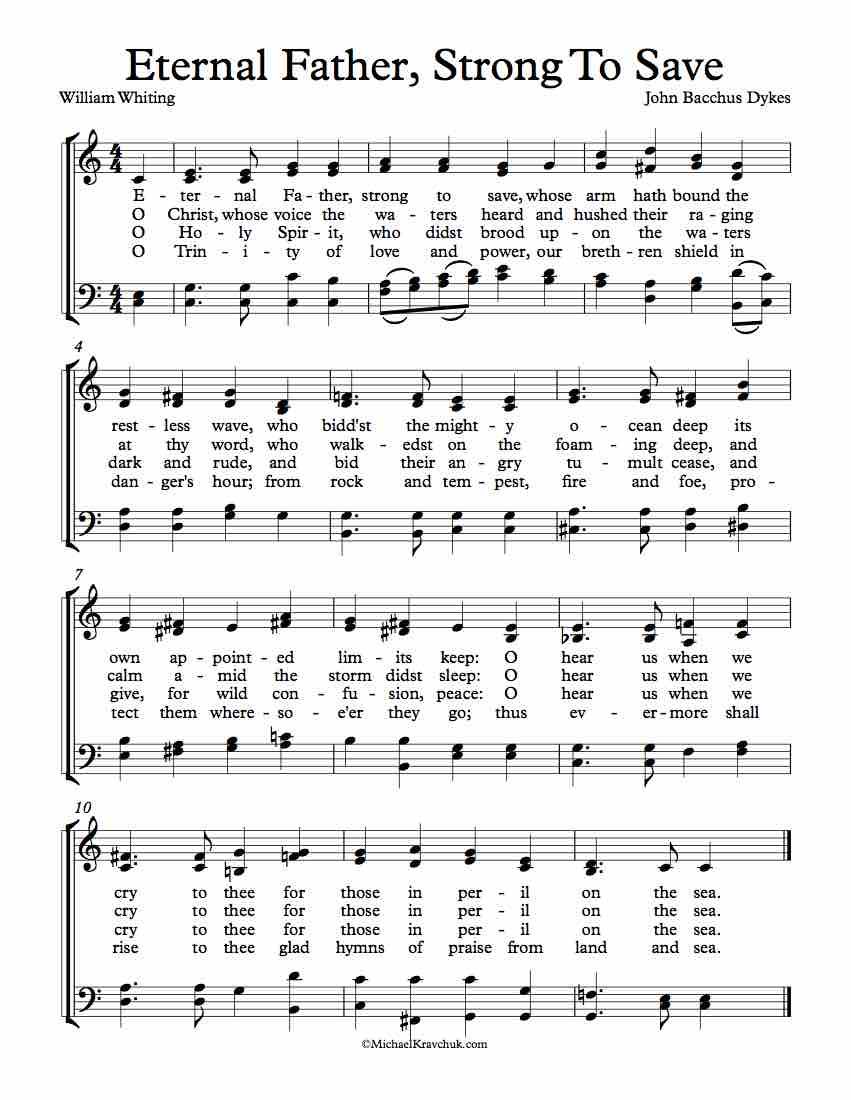 eternal father hymn sheet music